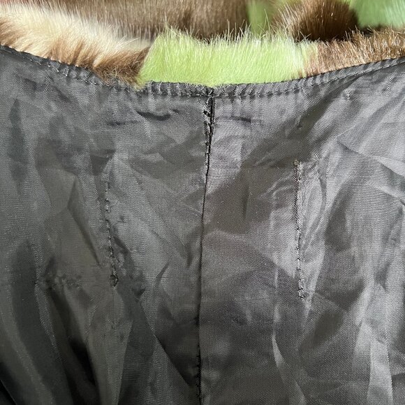 Vintage 90s Y2K Faux Fur Coat Oversized Disco Mod Statement Scandi Girl Jacket - Picture 5 of 7